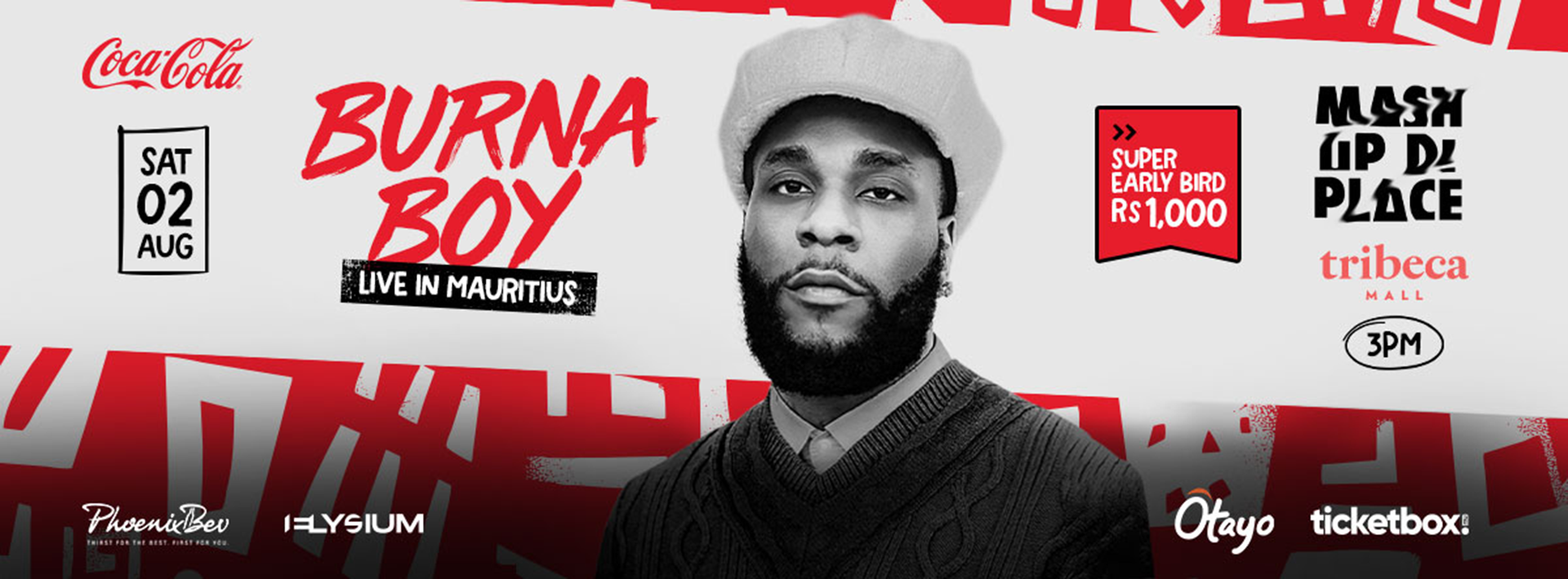 Burna Boy in Mauritius Ad Banner Desktop